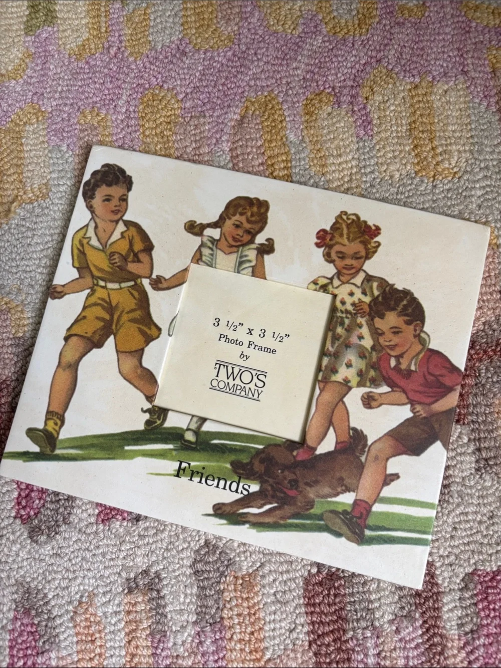 FRIENDS Retro Children’s book style illustration with a 3.5” x 3.5” opening EUC